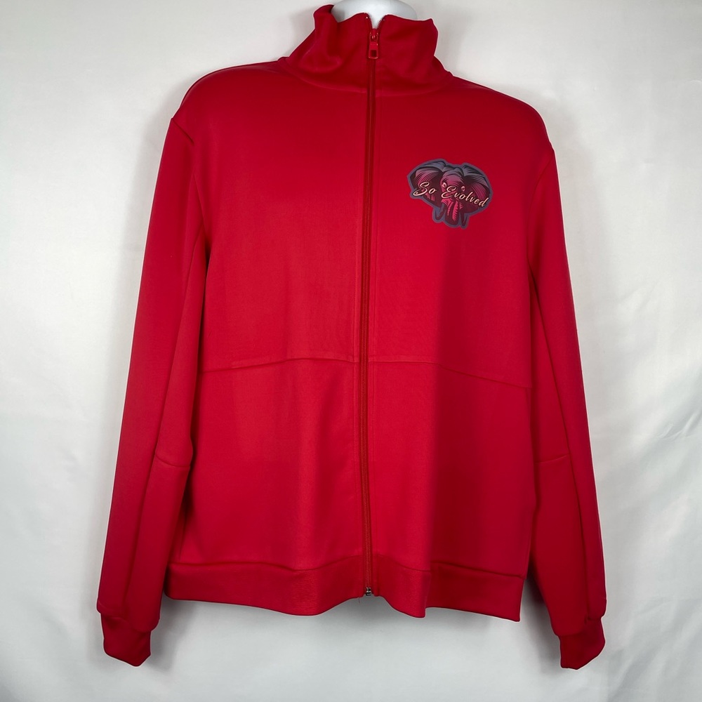 H&M Red Full Zip Up Sweatshirt Men XL